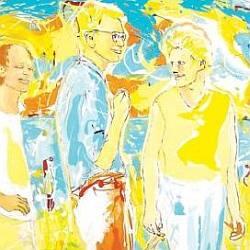 Cover der CD "Grün und Blau (Buch & CD Version) Limited Edition"; der Band "Feeling B"