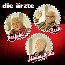 Cover der CD "HimmelblauPerfektBreit"; der Band "Die Ärzte"